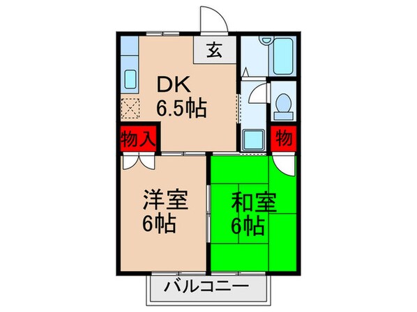 サマックス・グロ－リ－Ｂ棟の物件間取画像